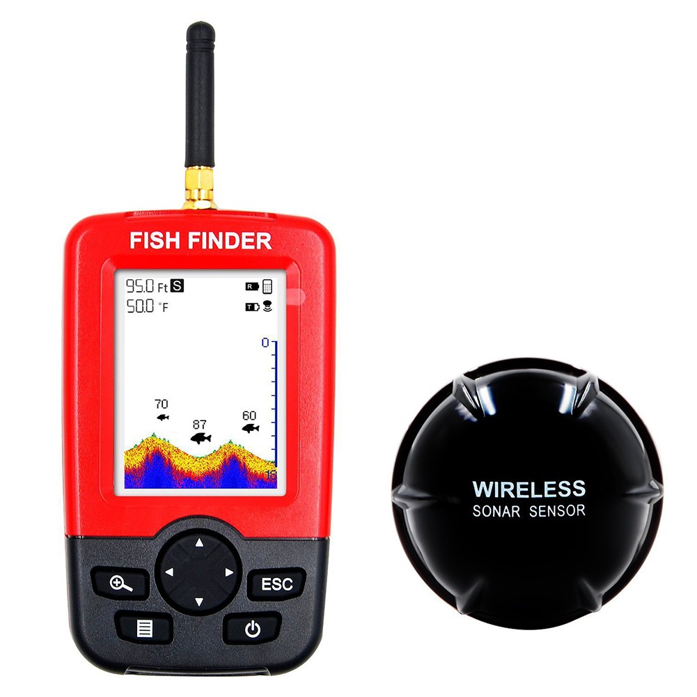 Fishing Gear Fishing Accessories Fishing Tackle High-Quality Wireless Portable Fish Finder With 40M Sonar, Depth Alarm, And B4363